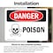 Signmission Poison Danger Sign, Vinyl Decal, 14in W x 10in L, 2PK OS-2PACK-DS-D-1014-L-2039 - alternate 3